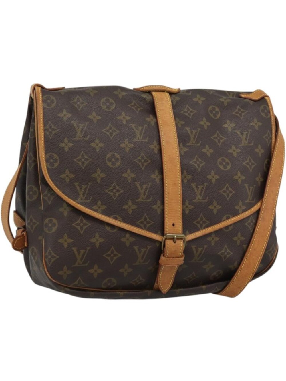 LOUIS VUITTON Monogram Saumur 35 Shoulder Bag M42254